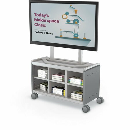 Mooreco Compass Cabinet Maxi H1 With TV Mount Cool Grey 55.9in H x 42in W x 19.2in D A3A1B1E1A0